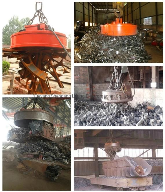 High Temperature Type Furnace Scraps Lifting Electromagnet / Crane Magnet