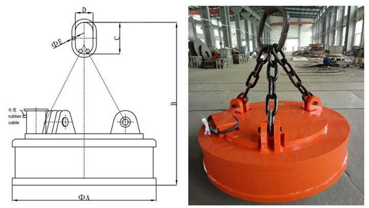 High Quality Round Shape Lifting Electromagnet for Lifting Melting Scrap