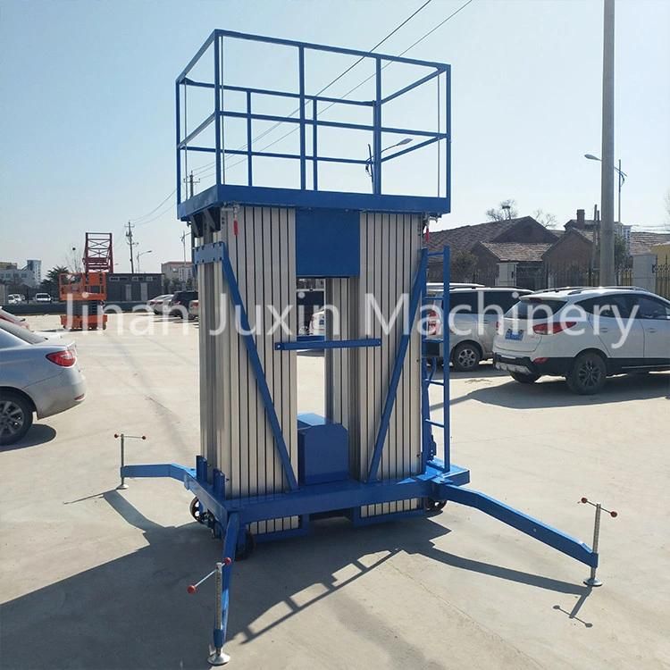 China Double Masts Durable Cheap Electric Mobile Column Aluminum Lift with 200kg Capacity