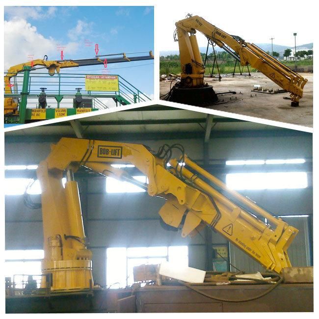 10 Ton Knuckle Boom Operated Manual Hydraulic Marine Crane