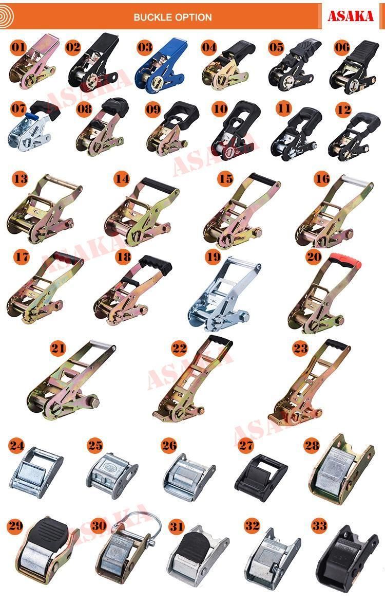 CE/GS Certification Polyester Cargo Ratchet Lashing Strap Ratchet Tie Down