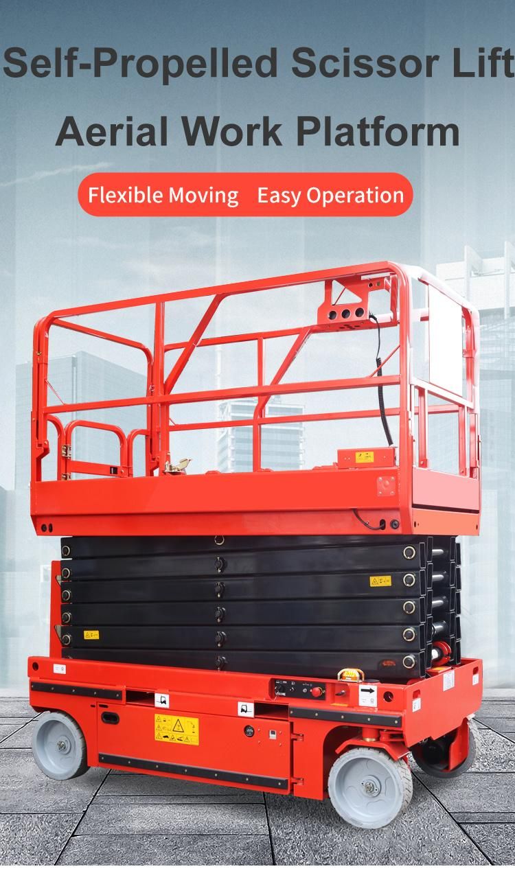 Full Hytraulic Drive Self Propelled Scissor Lift One Man Lift/Hydraulic Elevator Lift