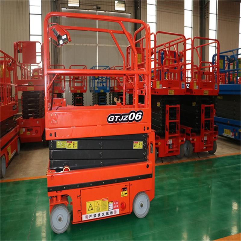 Electric Power 8m 10m 12m Working Height Mobile Aerial Work Platform Self Propelled Scissor Lift