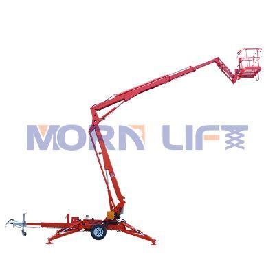 8m 14m Morn China Telescopic for Sale Towable Manlifts Mounted Boom Lift with Good Price