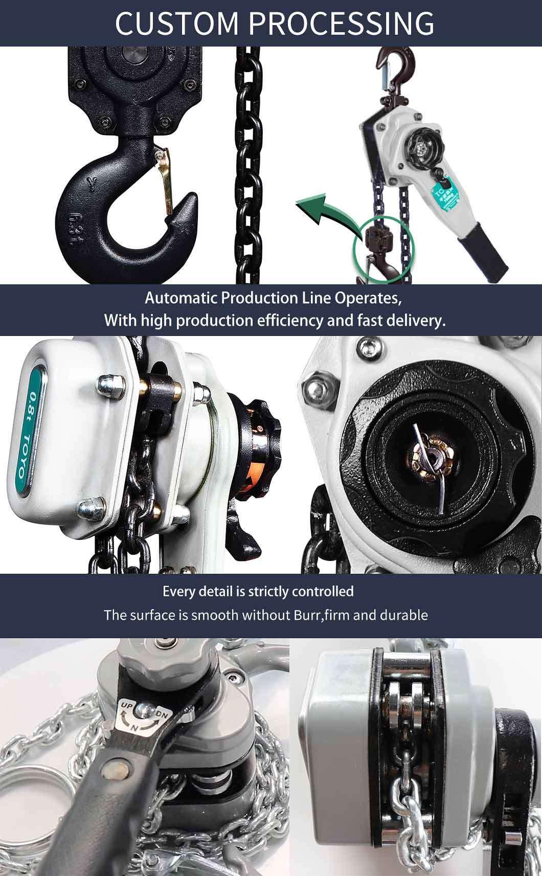 Heavy Duty Level Hoist 1 or 2 Ton Hand Lift Chain Block Alloy Steel Lift Lever Block Hoist with Hooks