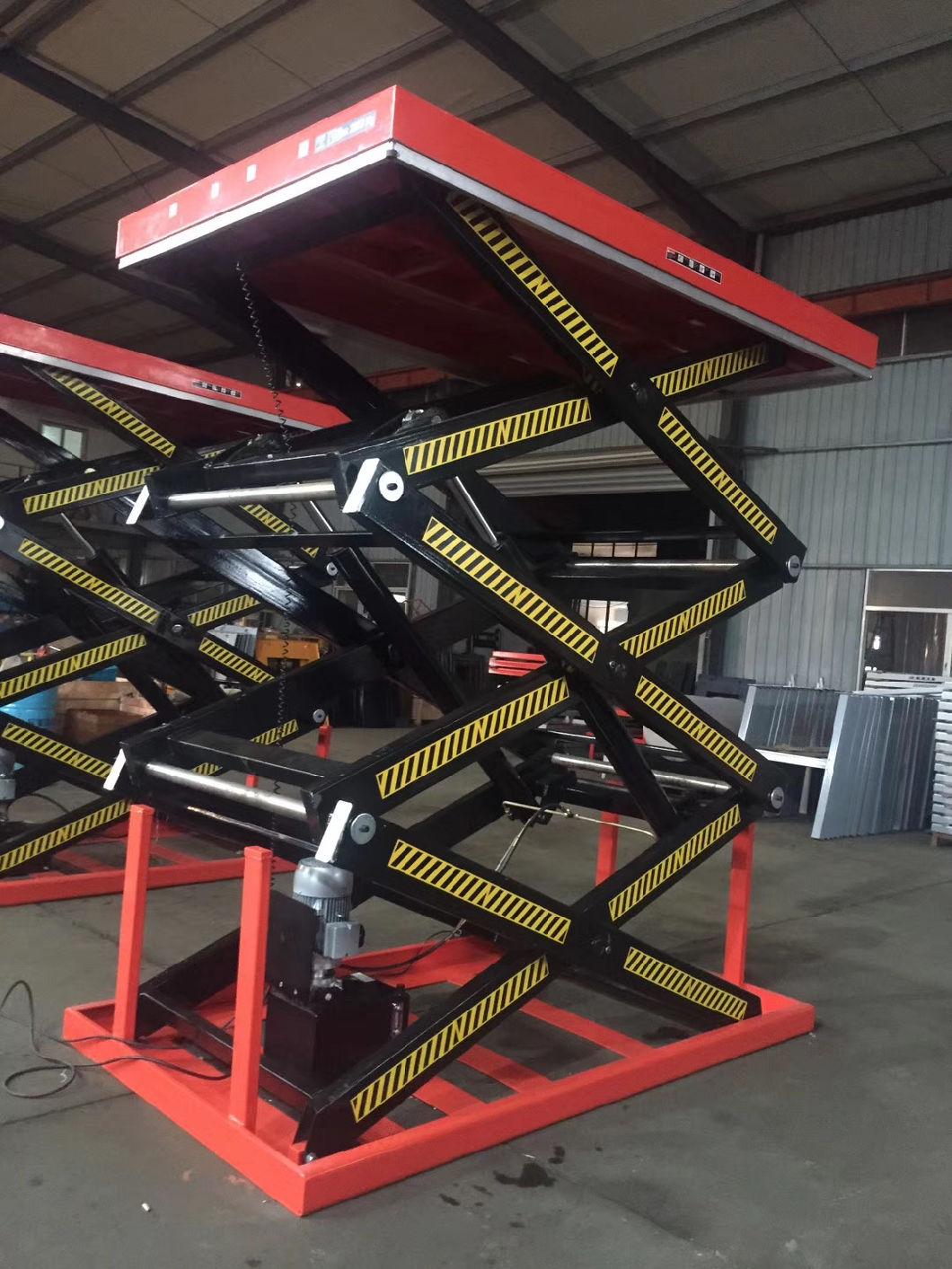 Best Selling Warehouse Hydraulic Drive Three Electric Scissor Lift Table
