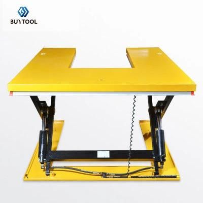 500kg-2000kg Electric Hydraulic Scissor Lift Table U-Shape Platform