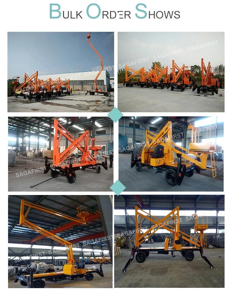 Ce ISO Arm Folded Mobile Articulating Cherry Picker