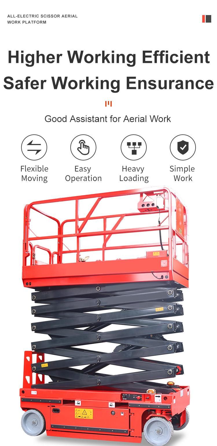 Full Hytraulic Drive Self Propelled Scissor Lift One Man Lift/Hydraulic Elevator Lift