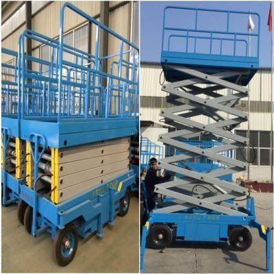 12m Mobile Scissor Lift Hydraulic Scissor Elevator for Construction