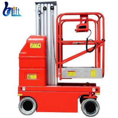 9m Hydraulic Aluminum Single Mast Man Lift for Maintenance