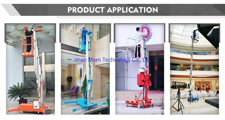 6m 7.5m Self Propelled Aluminum Alloy Hydraulic Single Mast One Man/Manlift Aerial Work/Working Platform Lift