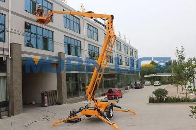 Morn 10m Tow Behind Man Lift Articulated Trailer Boom Spider Lift