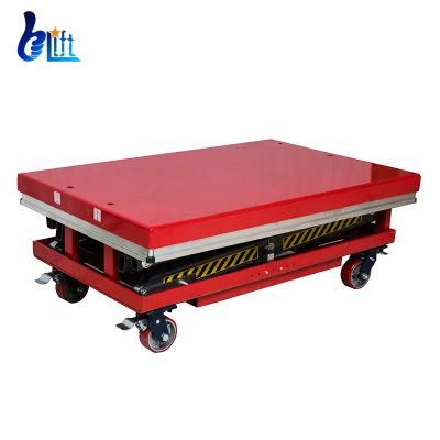 Warehouse 500kg 1m Wheels Platforms Hydraulic Motor Lift Electric Panel Lift