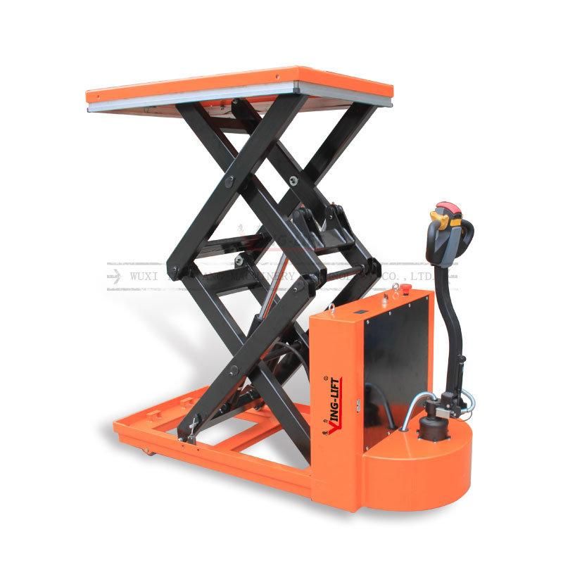 1500kg Loading Capacity Mobile Electric Hydraulic Scissor Lift Pallet Truck Lift Platform