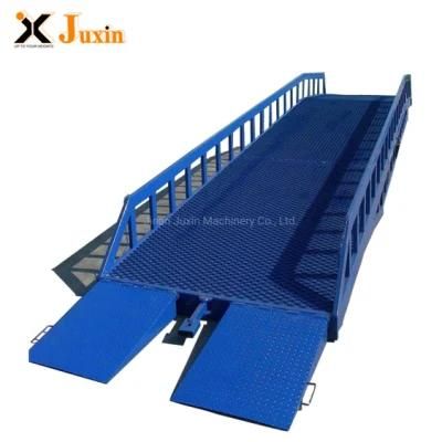 Forklift Truck Container Mobile Dock Leveler Loading Yard Ramp with Adjustable Height Legs