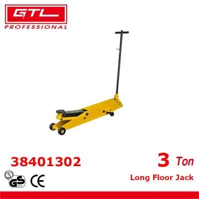 3ton Trolley Lifting Auto Tools Heavy Duty Long Floor Jack in Yellow with Wheels (38401302)