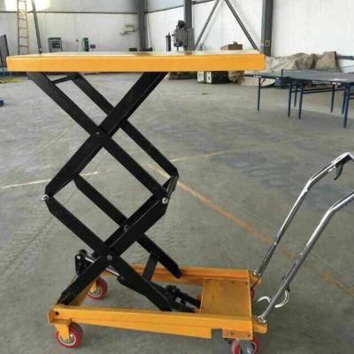 Warehouse Lifting Tool 500kg Mobile Hydraulic Hand Table Lifter Trolley