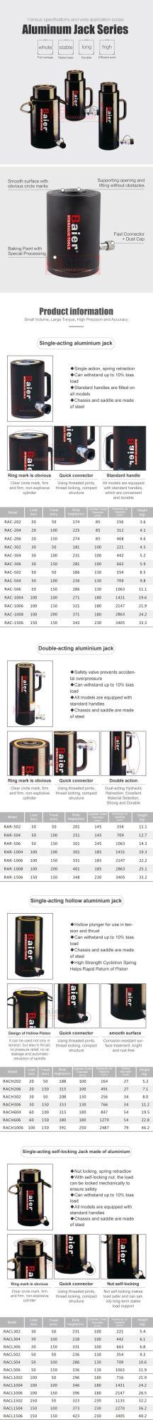 Single Acting Self-Locking Hydraulic Jack