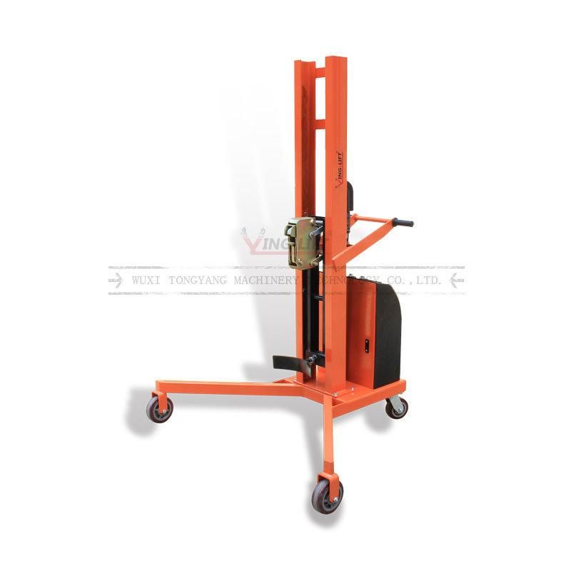 Steel&Plastic Electric Stacker V-Shaped Drum Lift Dt300