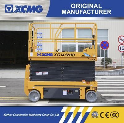 XCMG Manufacturer Mobile Scissor Lifting Platform Xg1412HD China 14m Small Hydraulic Ladder Scissor Table Lift Platform Price