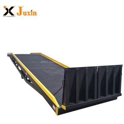 Manual Container Forklift Loading Ramp Lift Mobile Dock Ramp Platform