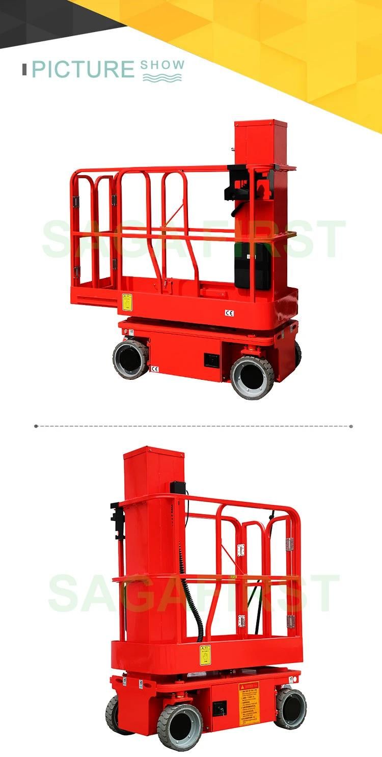 4m 5m Self Propelld Working Platform Lift Vertical Telescopic Lift