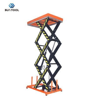 China Made 1 Ton Triple Stage Hydraulic Scissor Lift 3m