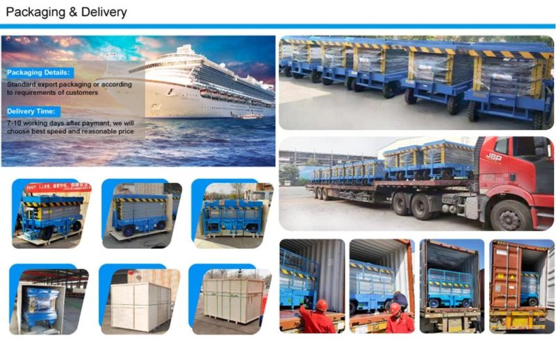 8m 10m 12m 14m 16m Mobile Lifting Platform Electric Scissor Lift Platform