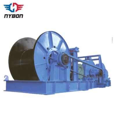 Large Steel Rope Drum Slope Pulling 55 Ton Winch for Sale with High Efficiency