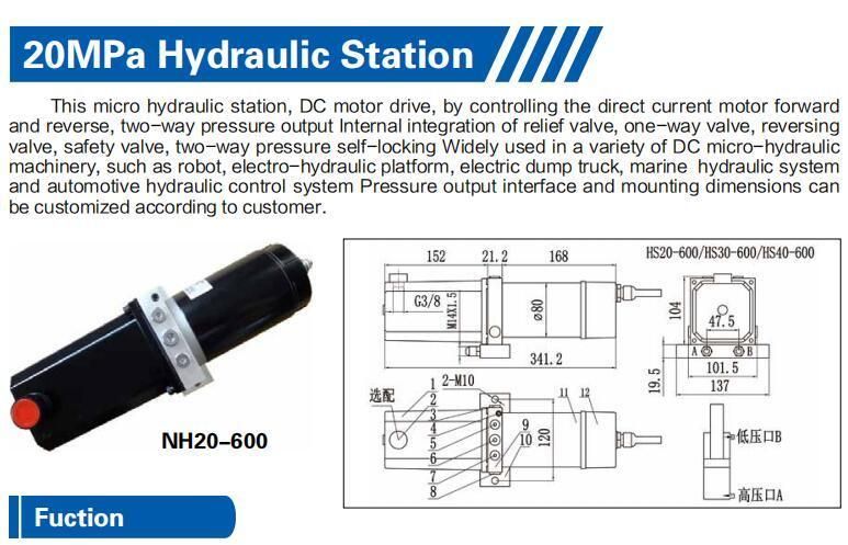 HS20-600 Shipping Lifting Device Customized Hydraulic Station