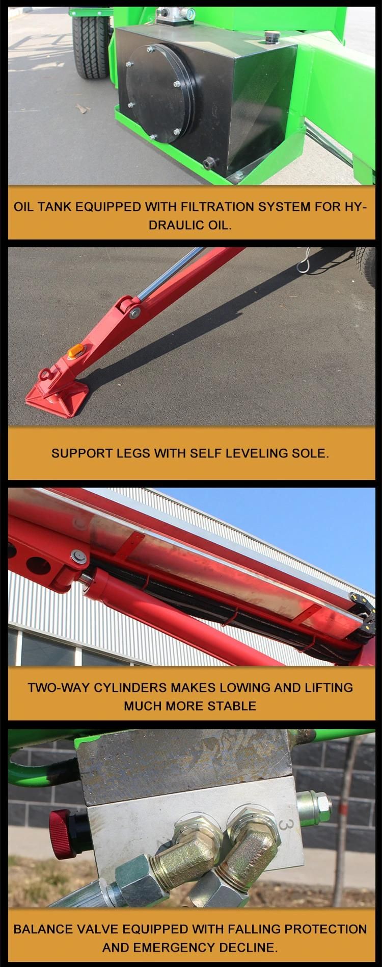 200kg Hydraulic Spider Bucket Cherry Picker Diesel Gas Engine Towable Boom Lift