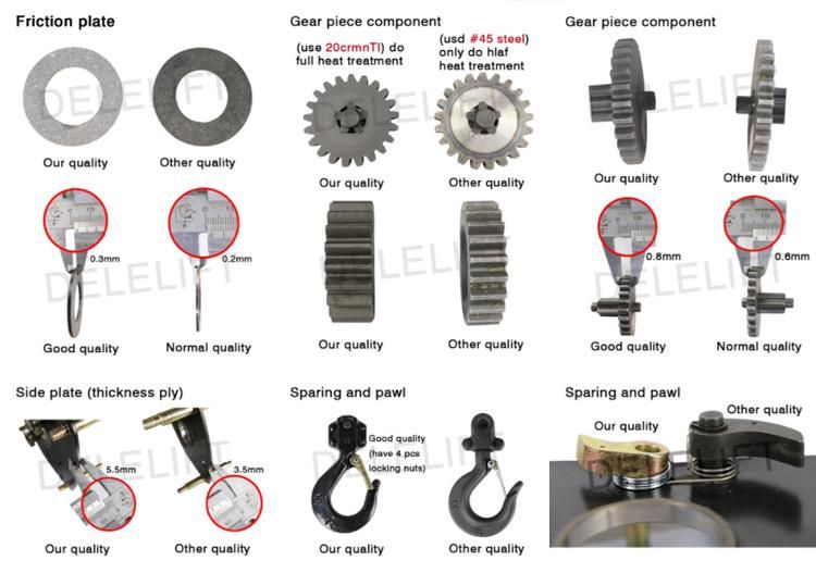 Deld Vc 2t Lifting Manual Chain Hoist Ball Bearing Good Quality Hand Chain Pulley Block