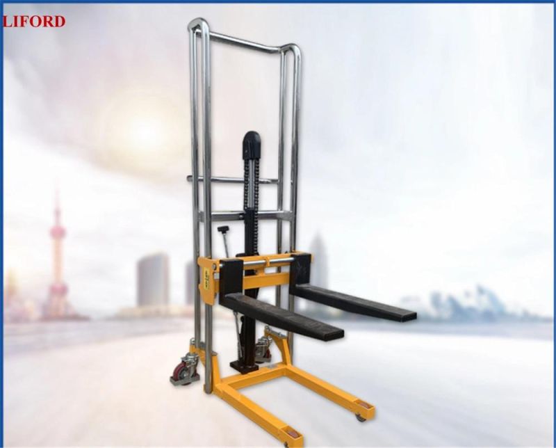 400kg Manual Hydraulic Jack Hand Pallet Stacker /Oil Drum Stacker Pj4120