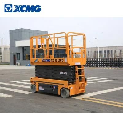 XCMG Factory 12m Hydraulic Scissor Lift Xg1212HD China New Mobile Electric Aerial Work Platform Price