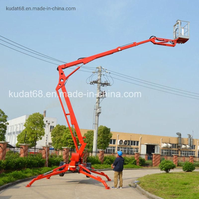 16m Trailer-Mounted Articulating Boom Lift, Diesel or Electric Boom Lift