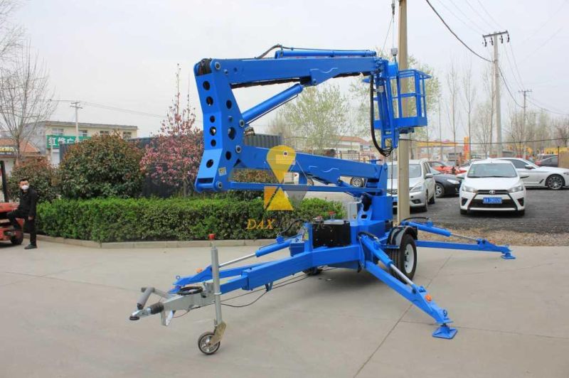 China Daxlifter Brand Towable Articulated Spider Boom Lift Machine