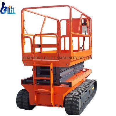 14m Electric Track Crawler Man Lift Tracked Scissor Lift Platform