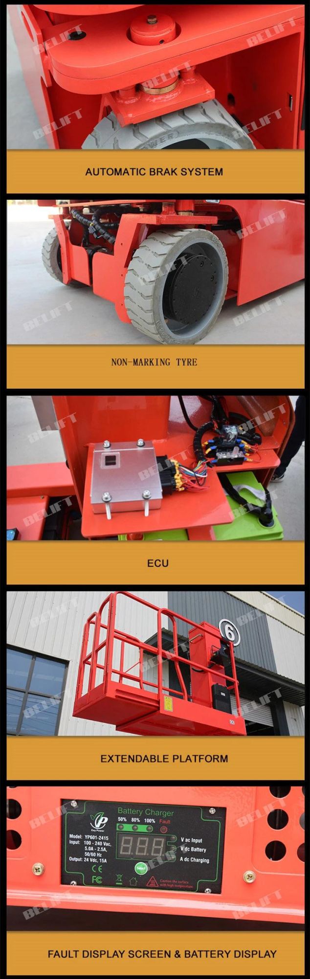 6m Platform Hoist Hydraulic Vertical Telescopic Mast Lifts for Warehouse