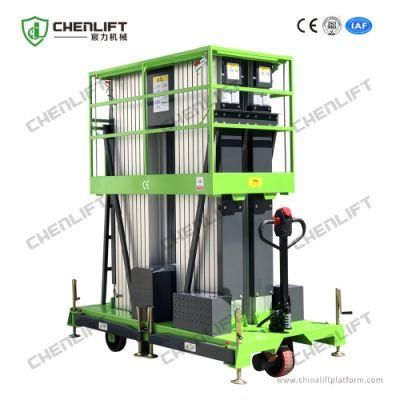 20m Six Mast Tilting Function Manual Pushing Vertical Lift
