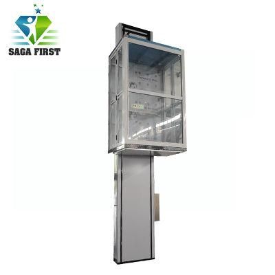 Disabled Vertical Platform Wheelchair Lifts with The Glass Enclosure Doors