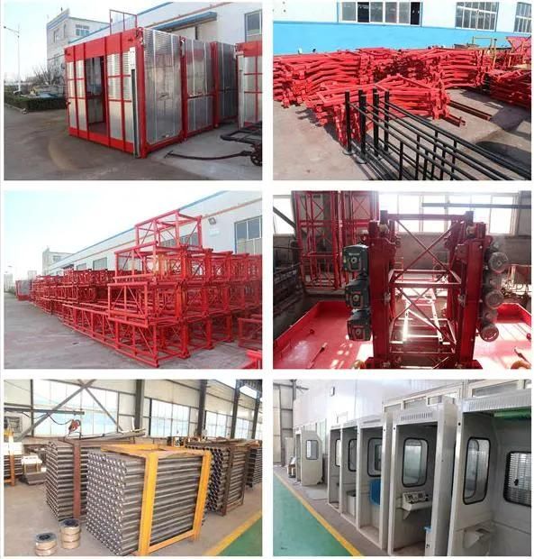 Double Cage Construction Hoist 2t Load Building Elevator Hoist