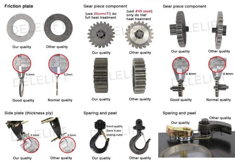 Dele Mode Chain Hoist Sk 1.5t Vertical Hoist Chain Block Manual Grade 80 for Material Handing