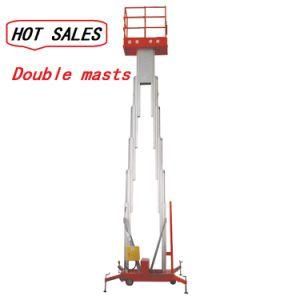 Double Masts Aluminum Aerial Work Platform with CE