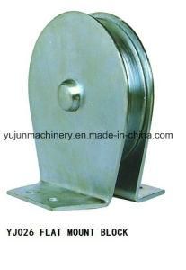 Zinc Plated Flat Mount Wire Rope Steel Pulley