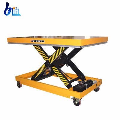 Small Lifter Electirc Hand Lift Hydraulic Scissor Lift Tables with Movable Wheels
