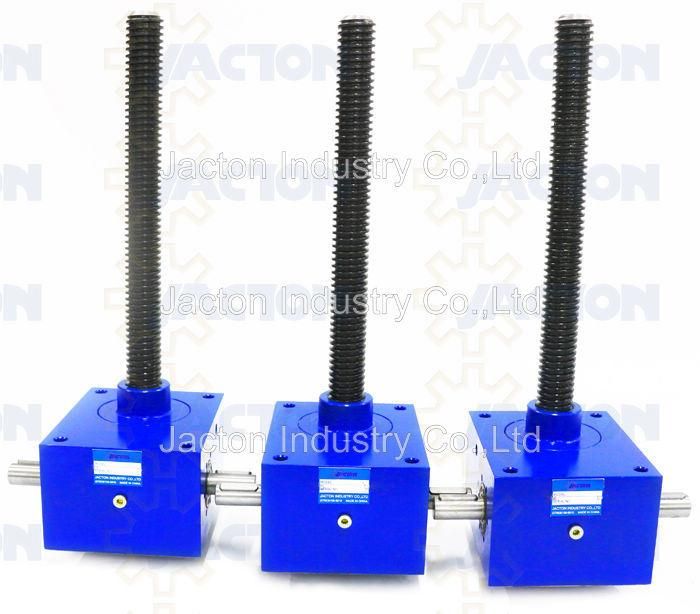 100kn Cubic Machine Worm Gear Screw Jacks - Through Mounting Holes