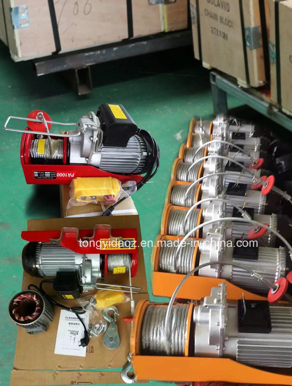 Manufacturer PA Type Portable 500kg Wire Rope Mini Electric Hoist, Mini Electric Hoist 1000kg Electric Hoist