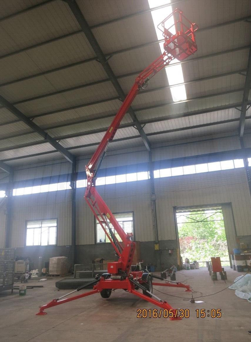 Hydraulic trailer aerial work boom lift for sale