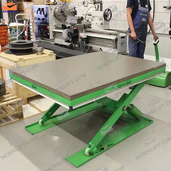 Small Cargo Scissor Hydraulic Work Platform Lift for Warehouse, Basement